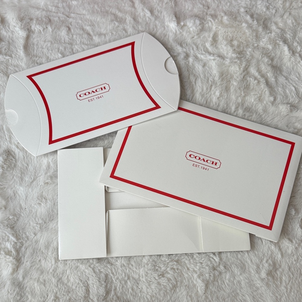 Coach White & Red Branded Gift Boxes